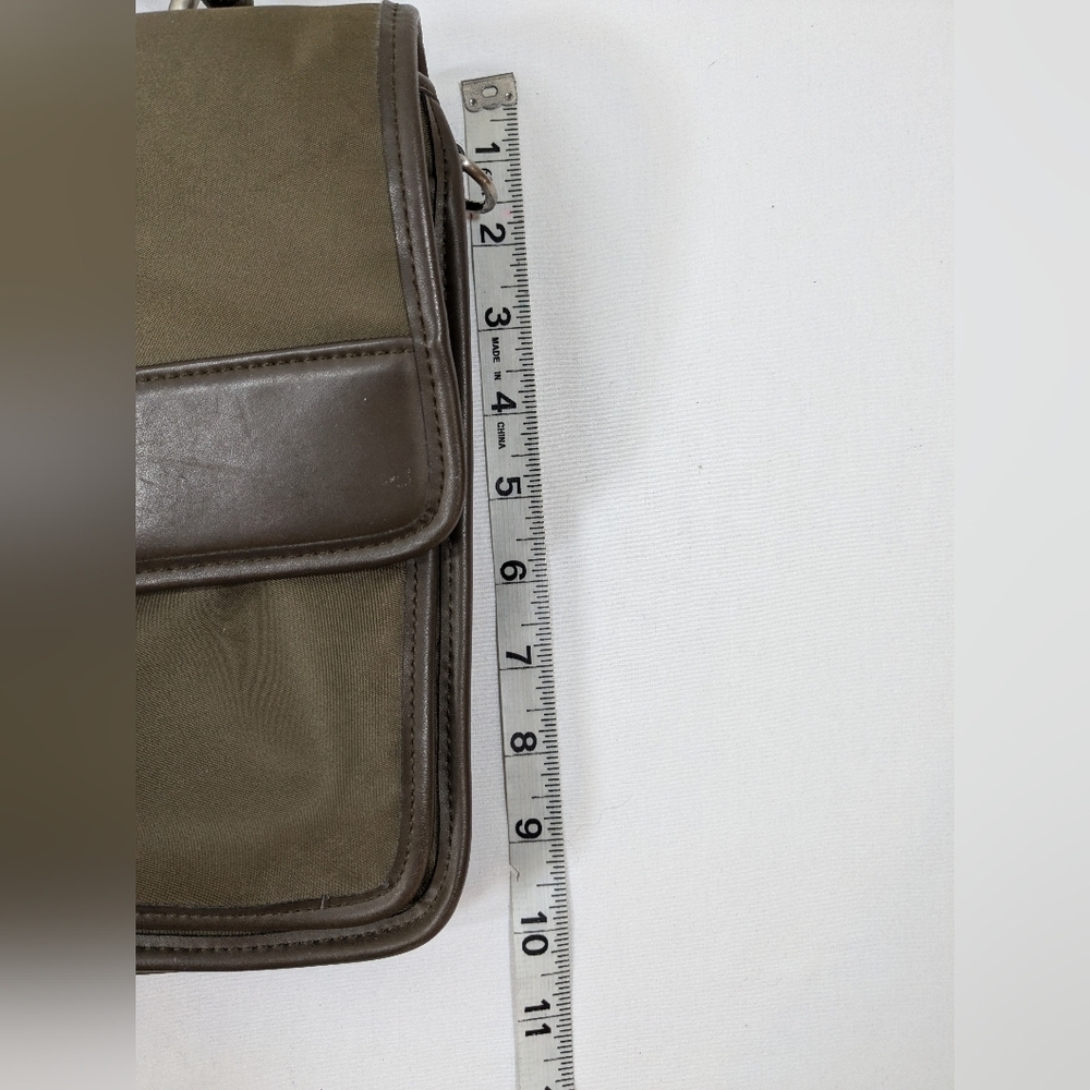 Nine West crossbody/satchel, dark green/brown purse - Picture 14 of 15
